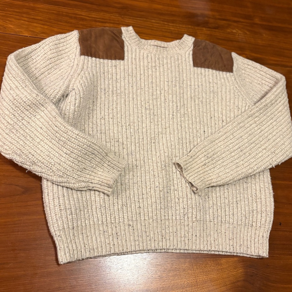 All Saints Chunky Ribbed British style Cream Sweater